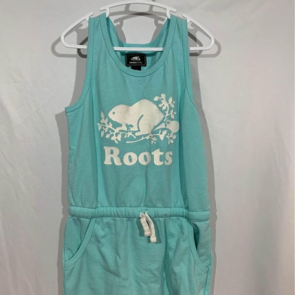 ROOTS girls age 9-10 jogger dress. Teal in colour. Excellent condition.